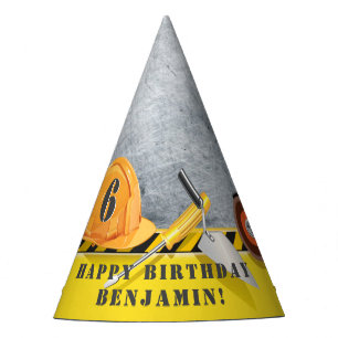 Little Handyman Construction Birthday Party Hat