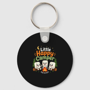 Little happy camper kids camping marshmallow squad key ring