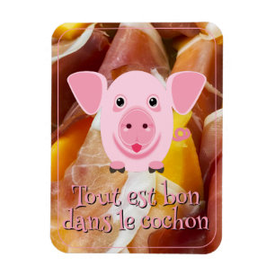 Little happy cute pink pig magnet