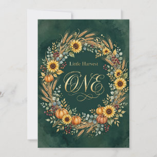 Little Harvest One First Birthday Invitation