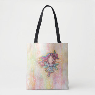 Little Heart Fae Fairy Floating with Hearts Tote Bag