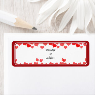 Little Hearts - Add Your Message Return Address Label