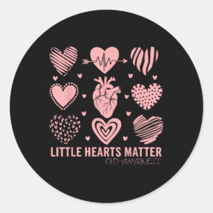 Little Hearts Chd Awareness Design For Heart Advoc Classic Round Sticker