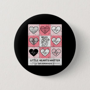 Little Hearts Chd Awareness Heart Anatomy Valentin 6 Cm Round Badge