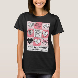 Little Hearts Chd Awareness Heart Anatomy Valentin T-Shirt