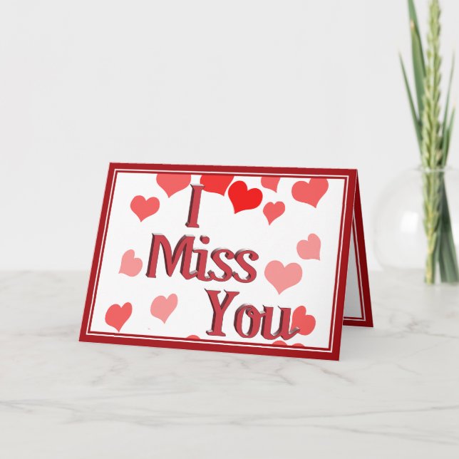 Little Hearts -  I Miss You Card (Front)