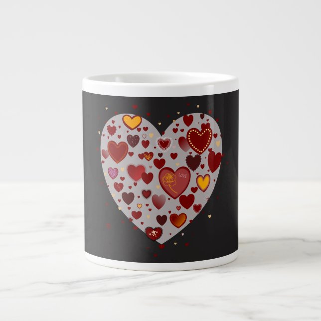 Little Hearts Large Coffee Mug (Front)