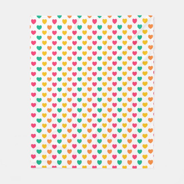 Little Hearts | LH-06 |  Fleece Blanket (Front)