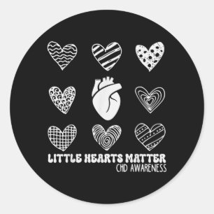 Little Hearts Matter CHD Heart Disease Awareness Classic Round Sticker