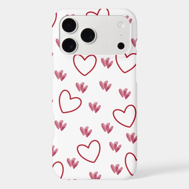  Little Hearts Pattern Phone case | aesthetic love (Back)