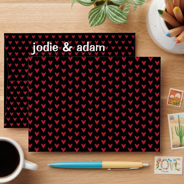little hearts wedding envelope (Desk)
