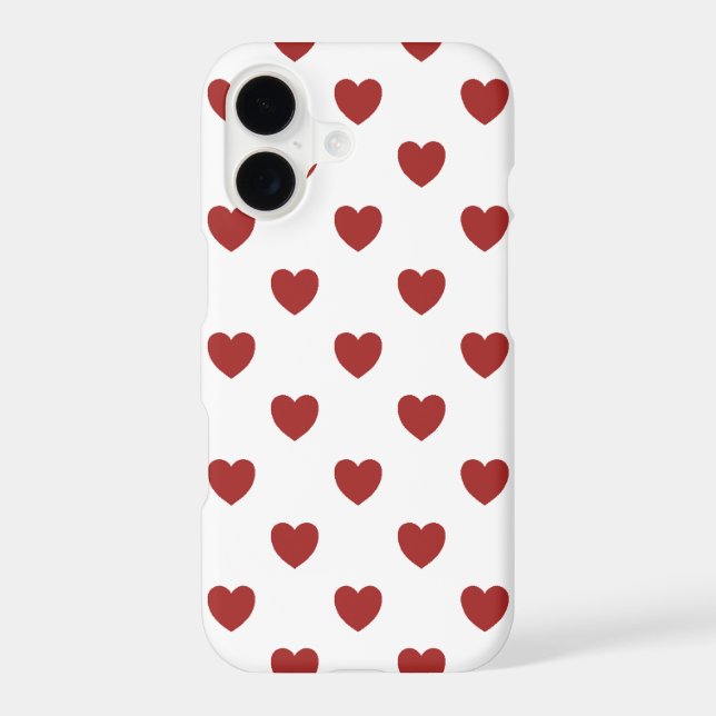 Little Hearts White and red Phone cases  (Back)