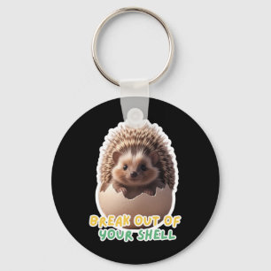 Little Hedgehog@break Out Of Your Shell Sticker Key Ring