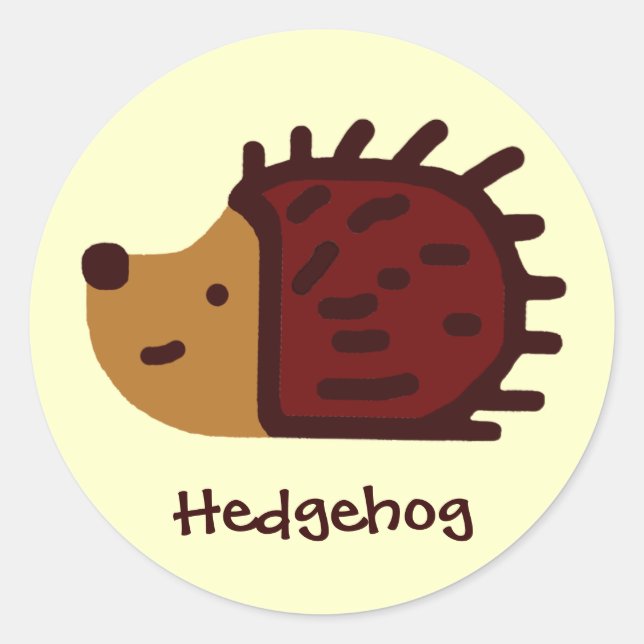 Little Hedgehog! Classic Round Sticker (Front)