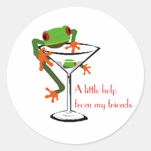 Little Help from My Friends Classic Round Sticker