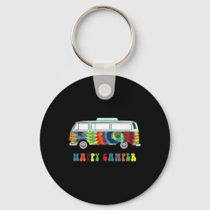 Little Hippie Vintage Bus Cute Tie Dyed Camper Tee Key Ring
