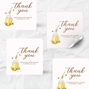 Little Honey Baby Shower Square Sticker