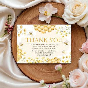 Little Honey Baby Shower Thank You Card