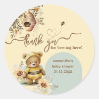 Little honey Bear Baby Shower Thanks bee-ing here