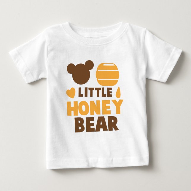 Little Honey Bear with Honey pot cute Baby T-Shirt (Front)