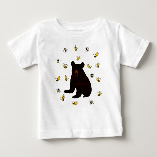 Little Honey Bee Bear Baby T-Shirt (Front)