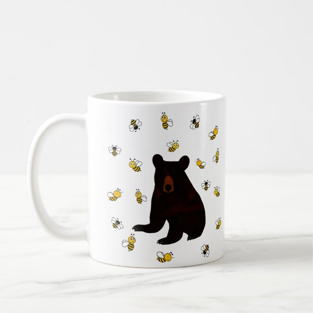 Little Honey Bee Bear Coffee Mug (Left)