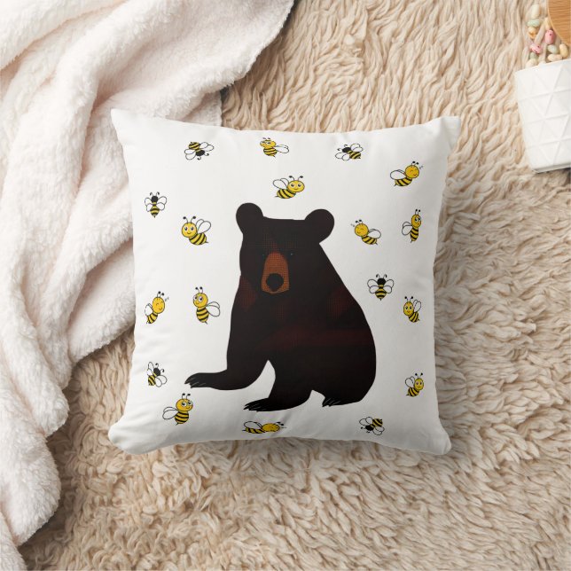 Little Honey Bee Bear Cushion (Blanket)