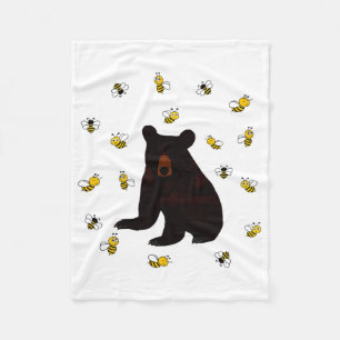 Little Honey Bee Bear Fleece Blanket