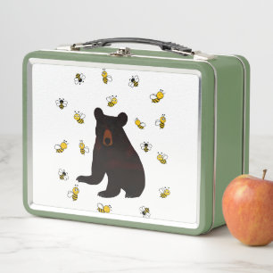 Little Honey Bee Bear Metal Lunch Box