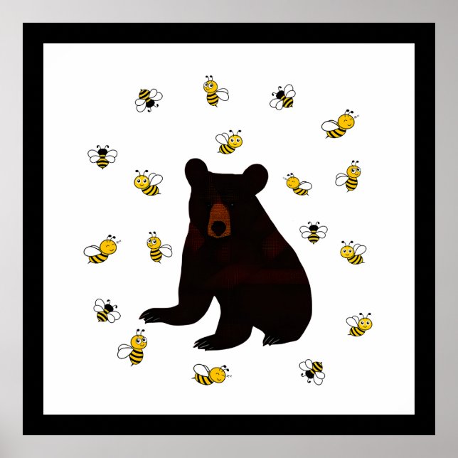 Little Honey Bee Bear Poster (Front)