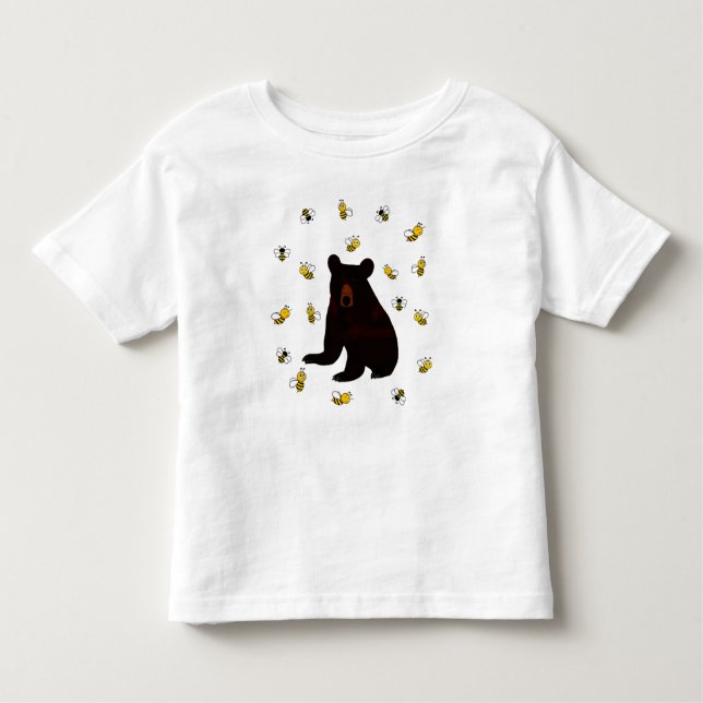 Little Honey Bee Bear Toddler T-Shirt (Front)