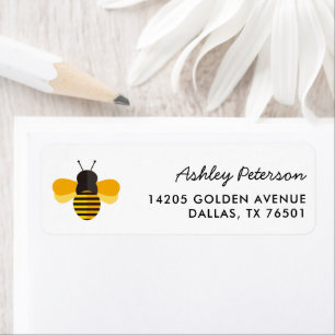Little Honey Bee Birthday Party Label Return Address Label