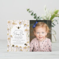 Little Honey Bee Chamomile Pink Birthday Photo