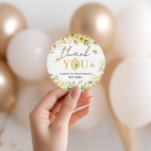 Little Honey Bee Floral Favor Tags
