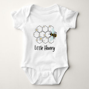Little Honey Bee, Gift Daisy Bee Honeycomb Baby Bodysuit