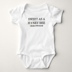 Little Honey Bee On The Way Yellow Baby Shower Bodysuit