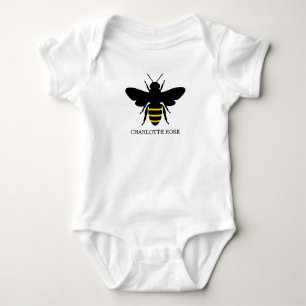 Little Honey Bee On The Way Yellow Baby Shower Bodysuit