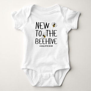 Little Honey Bee On The Way Yellow Baby Shower Bodysuit
