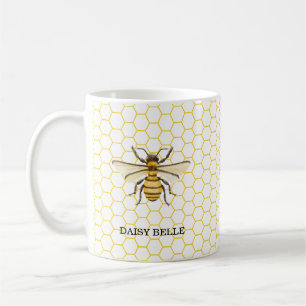 Little Honey Bee On The Way Yellow Baby Shower Coffee Mug