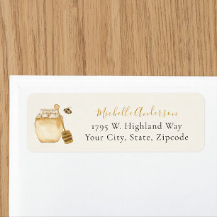 Little Honey Bee Soft Watercolor Return Address Return Address Label