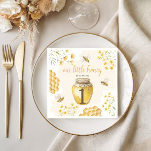 Little Honey Birthday Paper Napkins