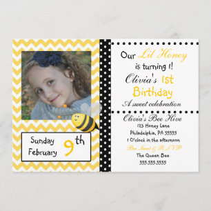 Little Honey Chevron Invitation