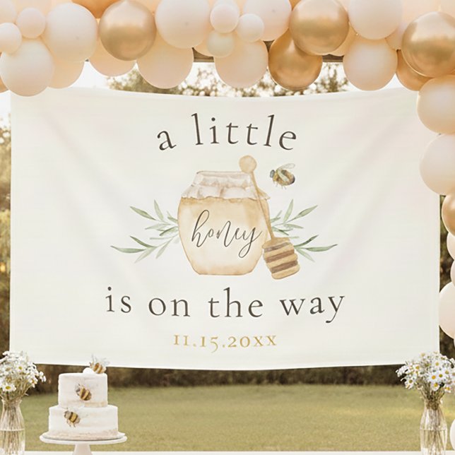 Little Honey On The Way Bee Baby Shower Banner (Creator Uploaded)