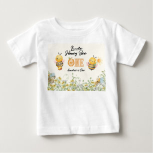 Little Honey To Bee One Wildflower 1st Birthday Baby T-Shirt
