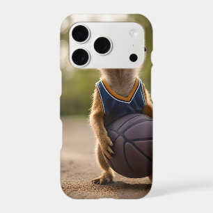 Little Hoop Star: Baby Meerkat Holding Basketball
