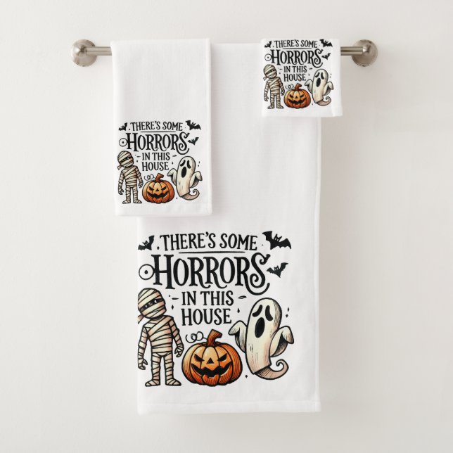 Little Horrors Bath Towel Set (Insitu)