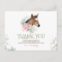 Little Horse Birthday Thank You