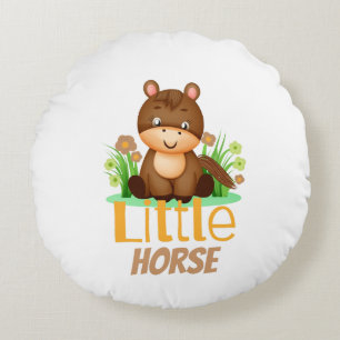 Little horse round cushion
