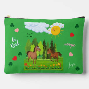 Little horses design for kids accessory pouch
