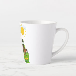 Little horses design for kids latte mug